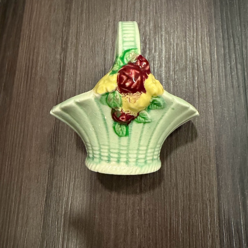 Japanese Trinket Basket with Floral Design